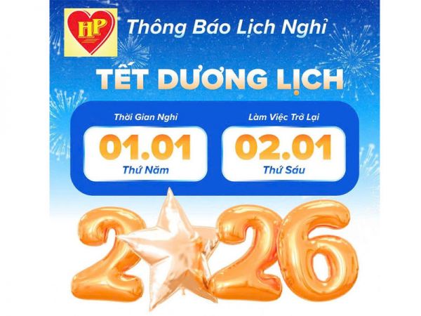 THÔNG BÁO NGHỈ TẾT DƯƠNG LỊCH 2026